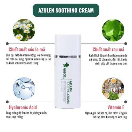 Thành phần Kem dưỡng da Dr Pluscell Azulen Soothing Cream cho da nhạy cảm