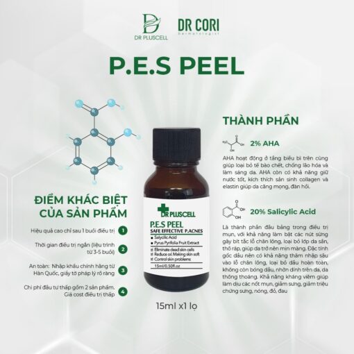 P.E.S Peel Dr Pluscell - Dung Dịch Thay Da Sinh Học Giảm Mụn Hàn Quốc
