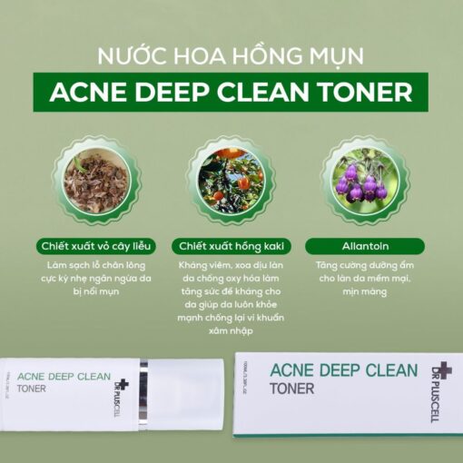 Toner Cho Da Dầu, Mụn Dr Pluscell Acne Deep Clean Toner