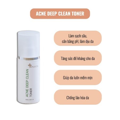 công dụng toner acne deep clean toner dr pluscell