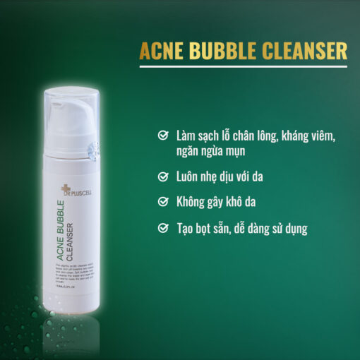 công dụng sữa rửa mặt tạo bọt acne bubble cleanser dr pluscell