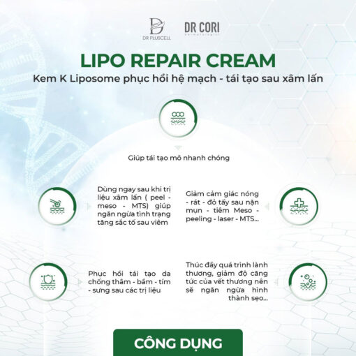 Lipo Repair Cream - Kem Dưỡng Phục Hồi Làn Da Xâm Lấn, Nhiễm Corticoid